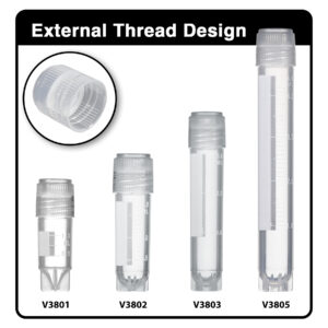 Externally Threaded Cryogenic Vials